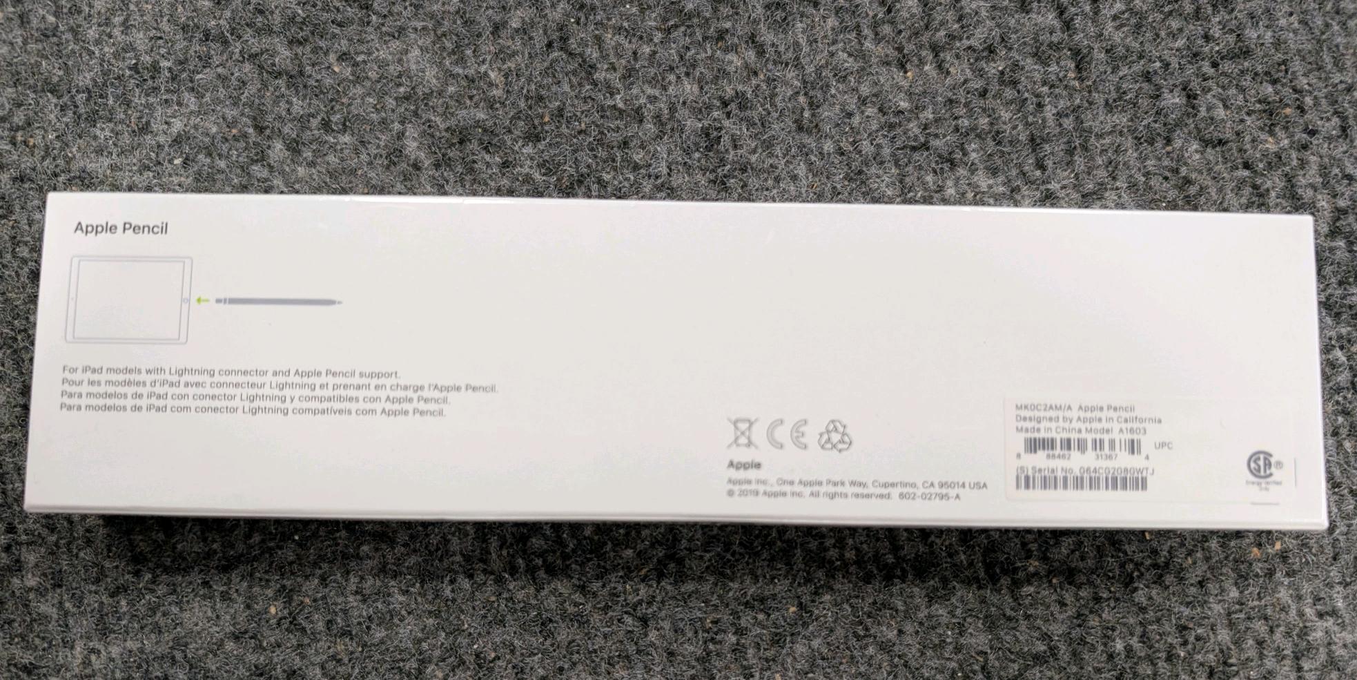 Apple Pencil (1st generation) - A1603 - MK0C2AM/A