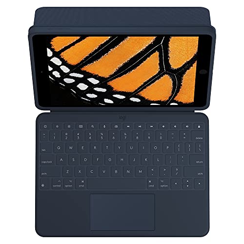 Logitech Rugged Combo 3 Touch iPad Keyboard Case with Trackpad for iPad (7th, 8th and 9th Generation)
