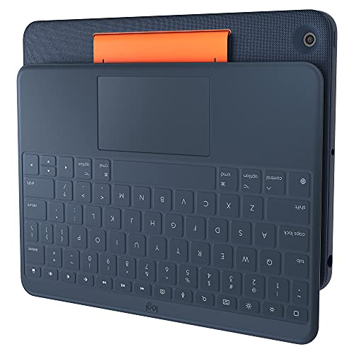 Logitech Rugged Combo 3 Touch iPad Keyboard Case with Trackpad for iPad (7th, 8th and 9th Generation)