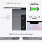 MacBook Pro 16" (2021) Apple M1 Pro 3.2GHz 16GB 512GB Space Gray