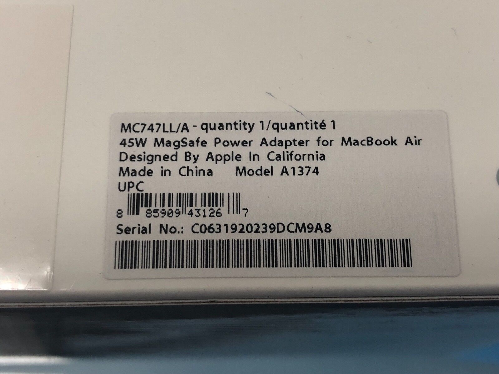 Apple 45W MagSafe Power Adapter for MacBook Air 2008-2011