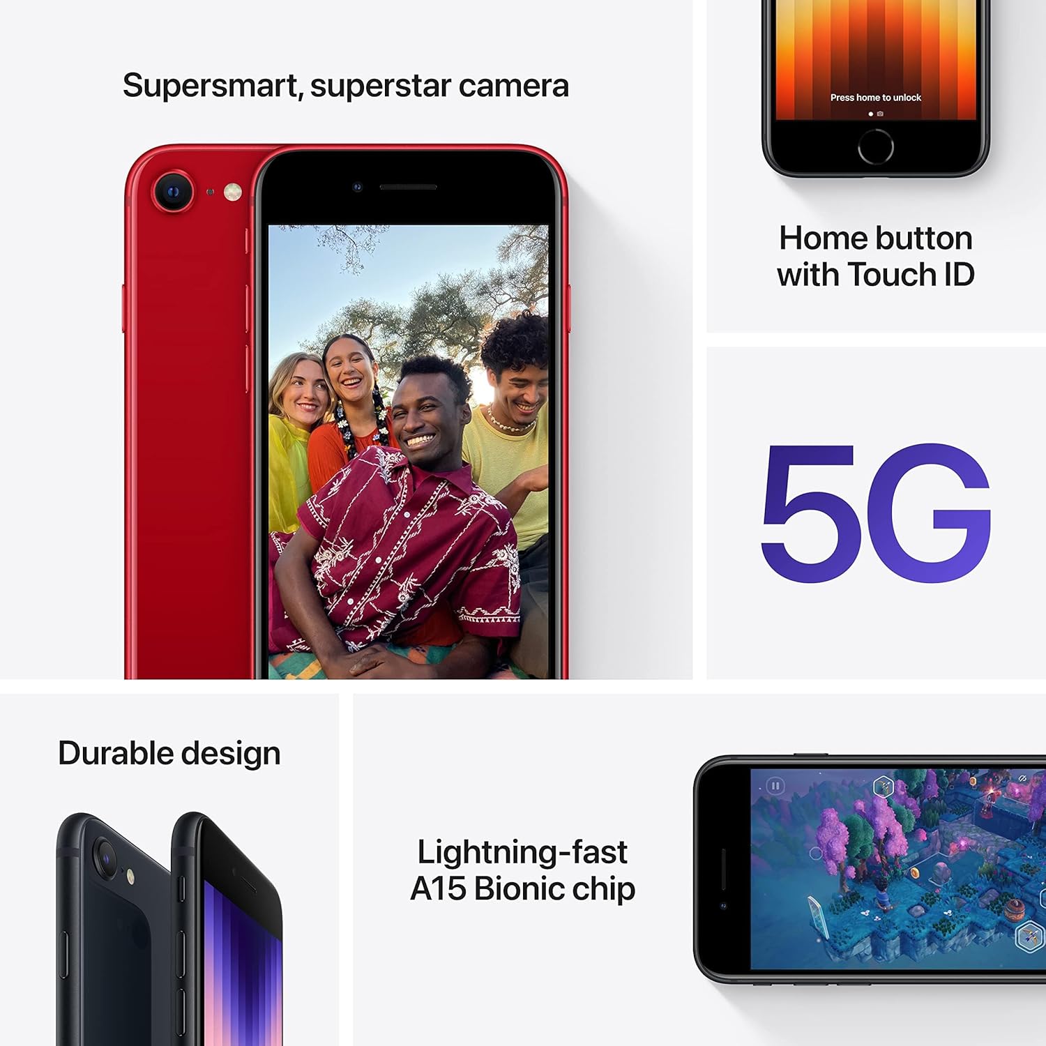 iPhone SE (3rd Gen) (2022) 64GB Midnight - Carrier Unlocked