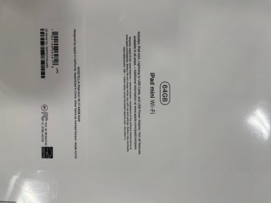 iPad Mini 5 (2019) 64GB Gold Wifi